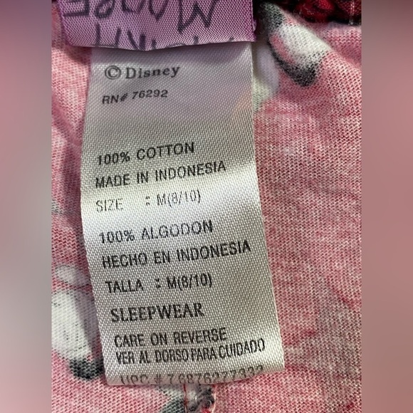 Disney Mickey Mouse Drawstring Pajama Loung Pants, Red With Mickey/Stars, Size M - Picture 5 of 7